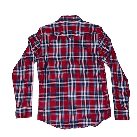 Flag & Anthem Plaid Vintage Washed Long Sleeve Button Up Shirt Men’s Size Small - Picture 2 of 3